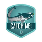 Delphin Catch Me harcsa 9x8cm öntapadó matrica Favoriet