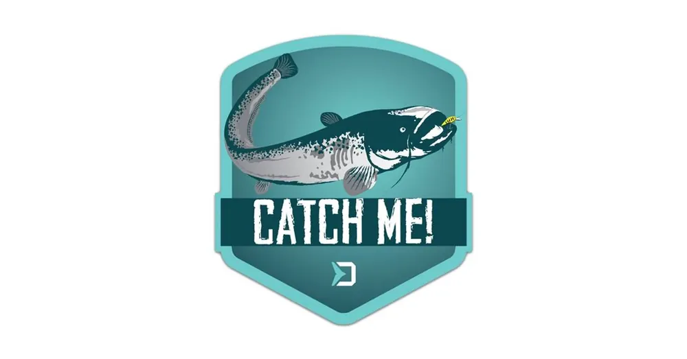Delphin Catch Me harcsa 9x8cm öntapadó matrica Favoriet