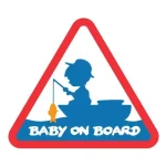 Delphin Baby on board 10*8,7cm öntapadó matrica Direct Verzonden