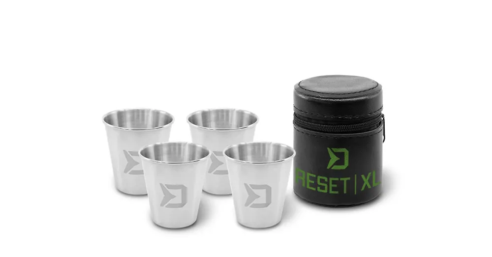 Delphin RESET XL 4v1 Rozsdamentes acél pálinkáspohár készlet Koopje