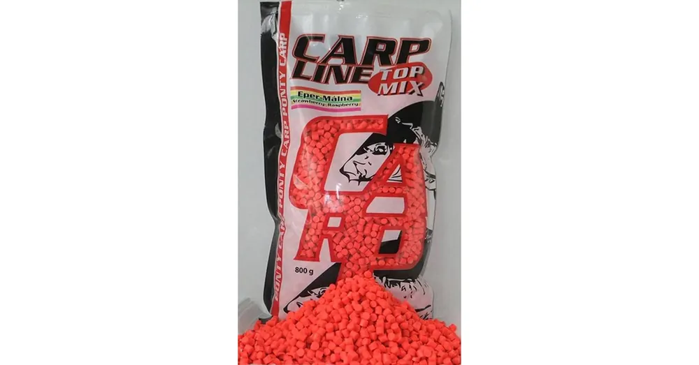 Betrouwbaar Top Mix Carp line Fluoro etető pellet 800g Eper-Málna