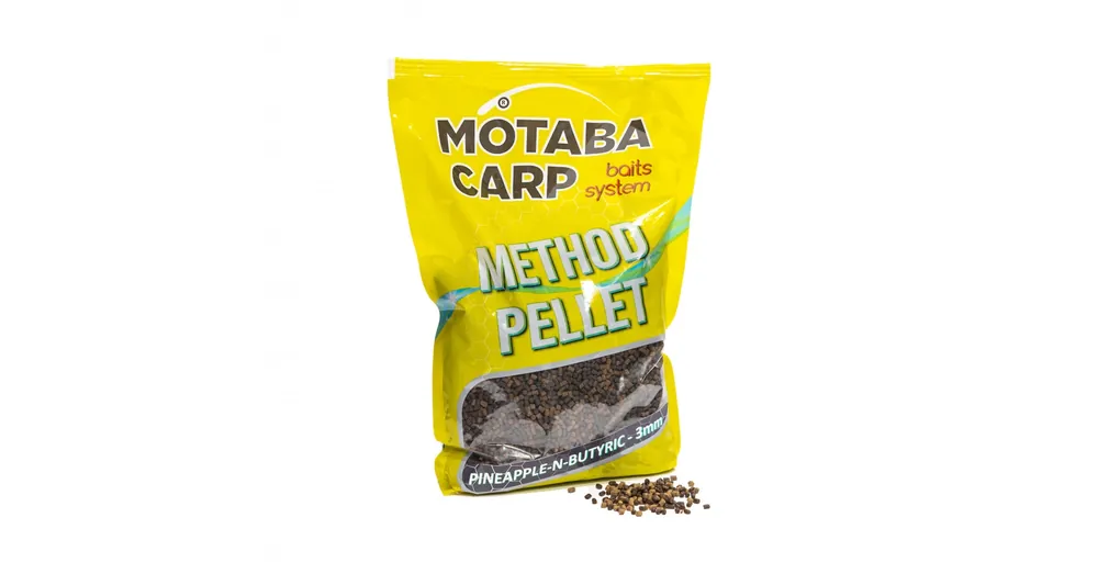 Motaba Carp Method Pellet Ananász-vajsav 3mm 800g Finale Uitverkoop