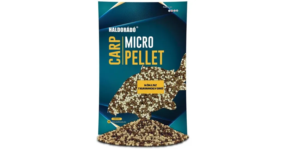 Haldorádó Carp Micro Pellet - Kókusz - Tigrismogyoró 600g Exclusieve Aanbieding