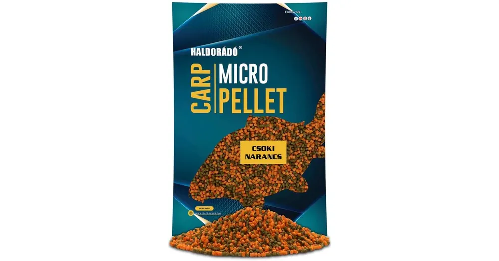 Meest Verkocht Haldorádó Carp Micro Pellet - Csoki - Narancs 600g