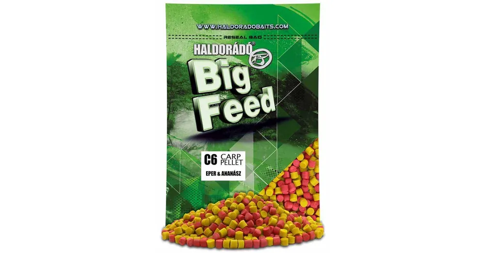 Exclusieve Aanbieding Haldorádó Big Feed C6 Pellet Eper-Ananász 700g
