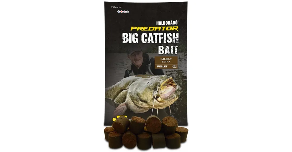 Laatste Kans Haldorádó Catfish Bait Pellet 28mm Halibut Extra, harcsázó pellet 1kg