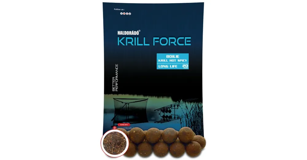 Haldorádó Krill Force Boilie Long Life 20mm - Krill Hot Spicy bojli, 700g Merkproduct