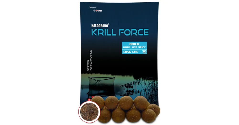 Haldorádó Krill Force Boilie Long Life 30mm - Krill Hot Spicy bojli, 700g Alleen Vandaag