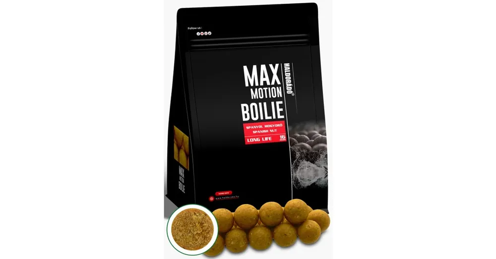 Haldorádó Max Motion Boilie Long Life 16mm - Spanyol Mogyoró 800g Actieprijs