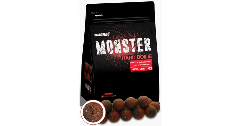 Haldorádó Monster Hard Boilie 24+ - Tonhal & Szúnyoglárva 700g Nieuw