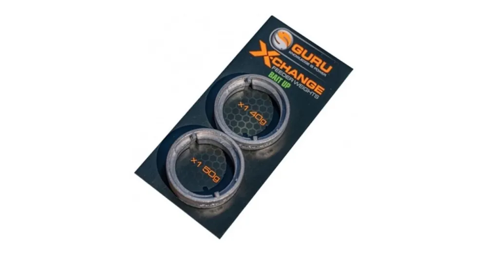 Snelle Levering Guru X-Change Bait Up Feeder Heavy Spare Weights Pack (40-50g), cserélhető súly 2 db/csg