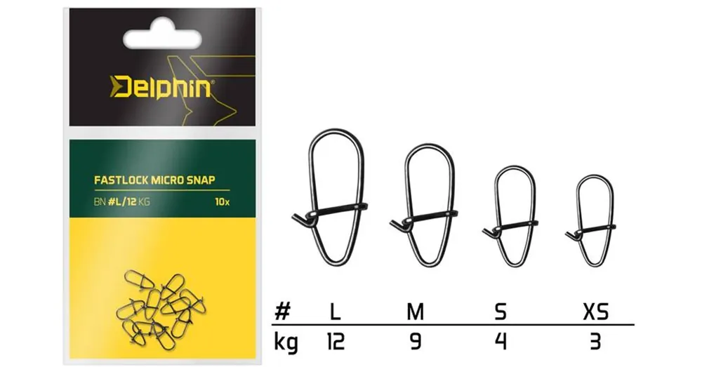 Delphin Fastlock micro snap XS/3kg 10db Hoge Kwaliteit