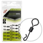 CarpZoom Bojlis matt fekete 4 gyorskapocs nagy karikával 10db/csg Premium