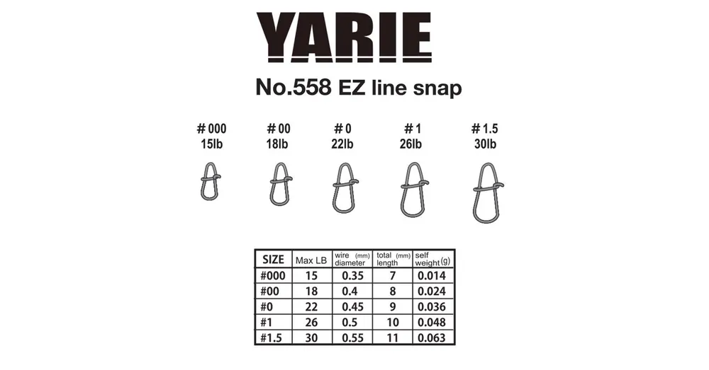 Yarie 558 Ez Line Snap 26LB 1 kapocs Lage Kosten