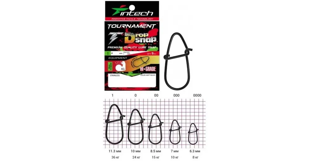 Lage Kosten Intech Tournament Drop Snap Matt black 1 9db, kapocs