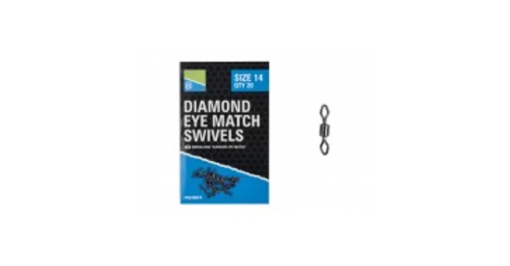 Beperkt Aanbod Preston Diamond Eye Match Swivels 14, forgó 20 db/csg