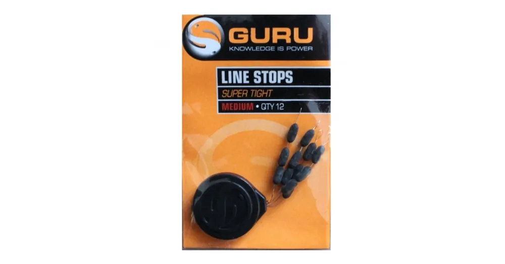 Guru Super Tight Line Stops Large, gumiütköző 12 db/csg Op = Op