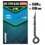Weekendaanbieding Haldorádó Bait Sting Black Normal 10mm fekete csalitüske 10 db/csg