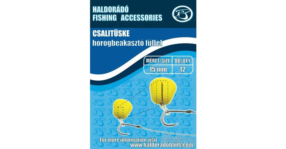 Haldorádó Csalitüske horogbeakasztó füllel 15mm 12 db/csg Fabrieksprijs