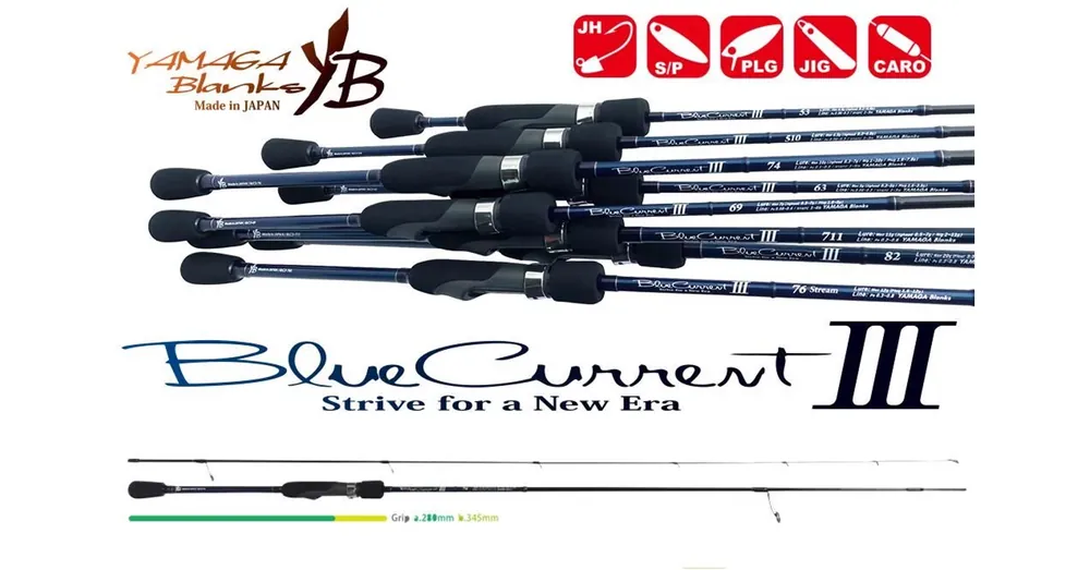Yamaga Blanks Blue Current III 74 2,235m 1-10g pergető horgászbot Aanbieding