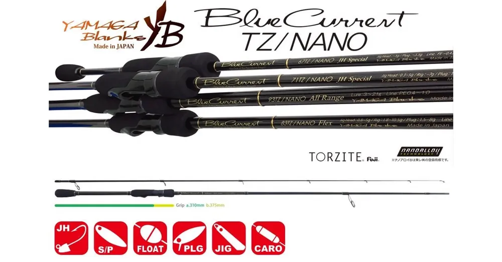 Direct Verzonden Yamaga Blanks Blue Current 85tz Nano 2,57m 3-21g pergető horgászbot