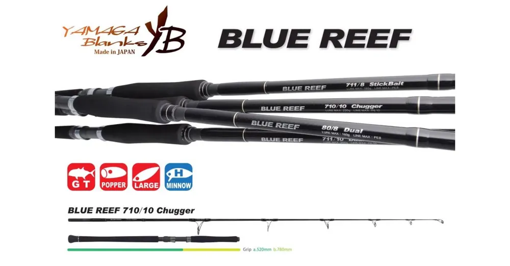 Yamaga Blanks Blue Reef GT 710/10 Chugger 2,41m Max220g spinning pergető bot Nu Kopen