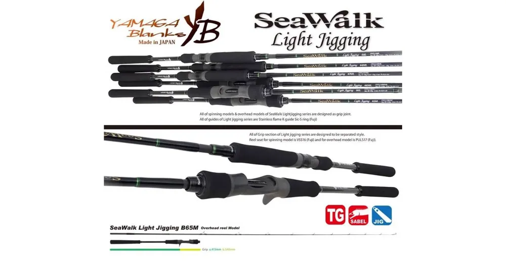 Uitverkoop Yamaga Blanks Seawalk Light Jigging B65M Baitcast 1,96m 60-150g casting pergető bot