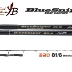 Hoge Kwaliteit Yamaga Blanks Blue Sniper 81/6 Blacky Tuna 2,48m 30-110g pergető horgászbot