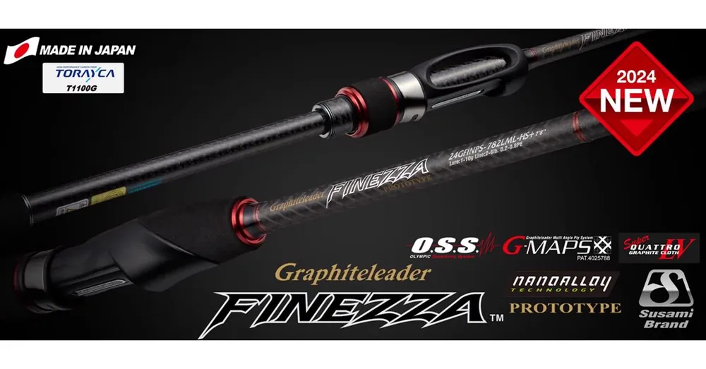 Beperkt Aanbod Graphiteleader Finezza Prototype 24GFINPS-722L-T FAST 2.18m 0.5-8gr Light pergető bot