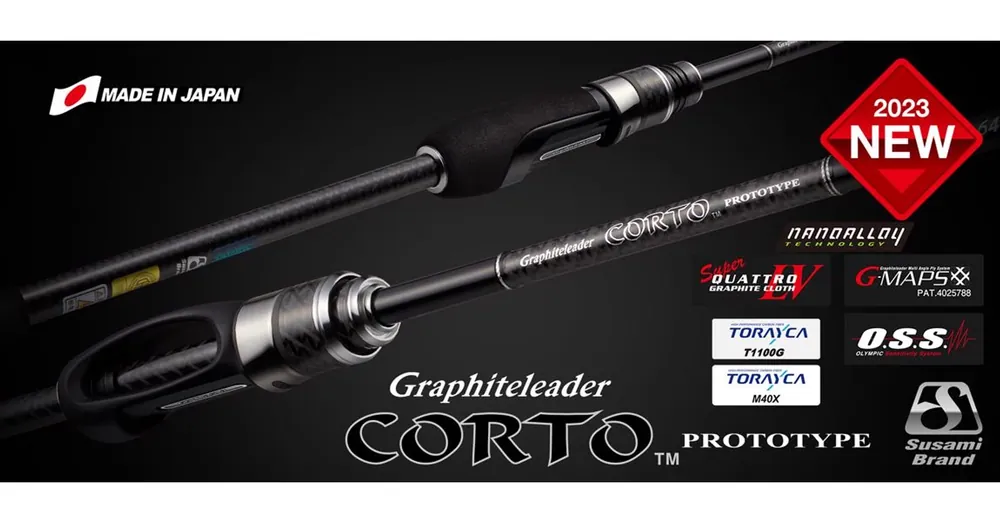 Laatste Versie Graphiteleader Corto Prototype 23GCorps 602L-HS 1.83m R-Fast 3gr Light pergető bot