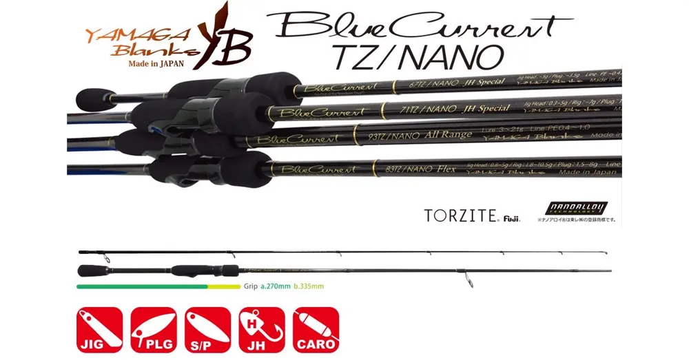 Yamaga Blanks Blue Current 72TZ Nano Global 2.185m 1.5-15gr pergető horgászbot Superprijs