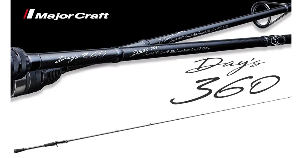 Major Craft Day‘s 360 D360C-70H Baitcast R-Fast 2,13 10,5-42g (3/8-1.1/2oz), casting pergető horgászbot Premium