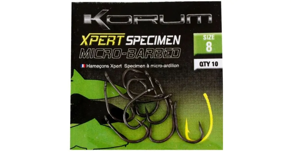 Bestel Nu Korum Xpert Specimen Mikro szakállas horog 6, 10db