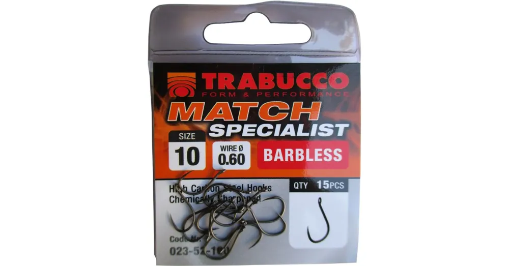 Trabucco Match Specialist szakáll nélküli horog 12, 15 db/csg Hete Deal