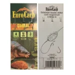 Populair Eurocarp Előkötött feeder előke csaliszigonnyal Chinu-4 10cm 12lbs