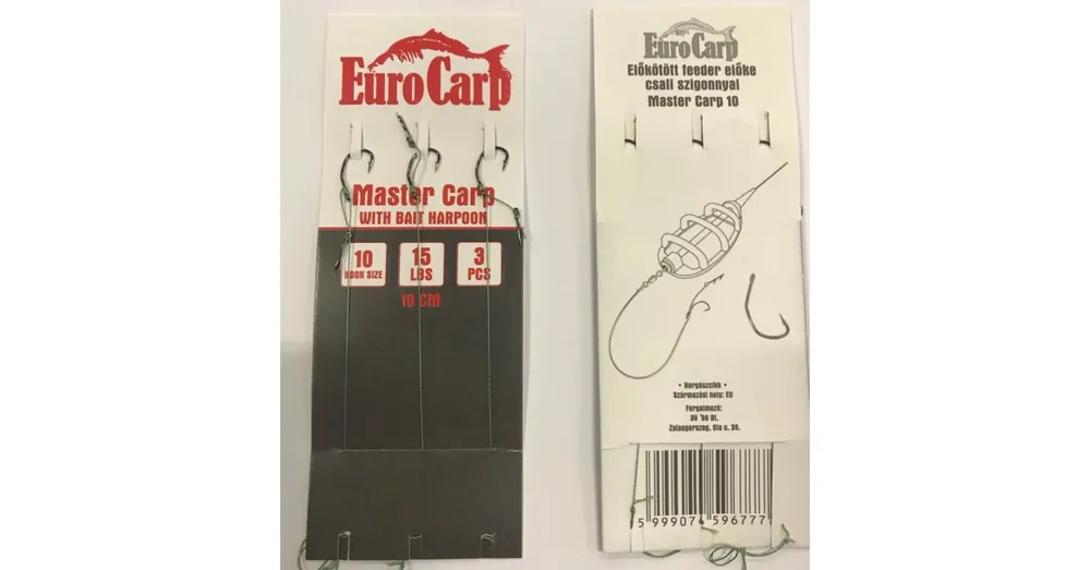 Shop Nu Eurocarp Előkötött feeder előke csaliszigonnyal Master Carp-12 10cm 15lbs
