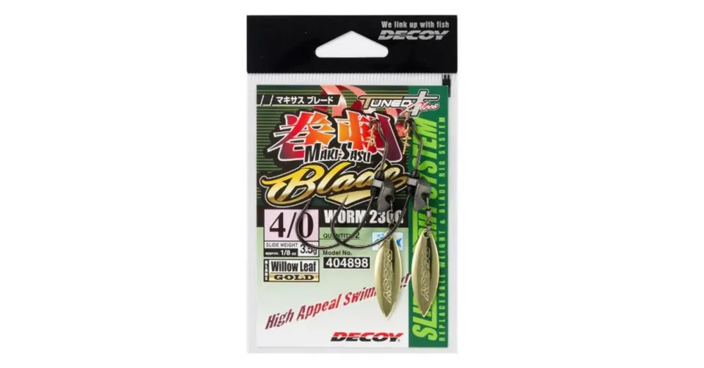 Decoy Offset Worm 230G Makisagu Blade Gold 1/0 2,5gr súlyozott horog Lage Prijs