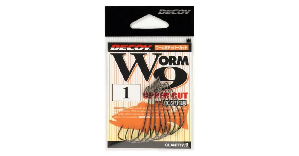 Decoy Offset Worm 9 Upper Cut 3 horog 9 db/csg Voordeelprijs