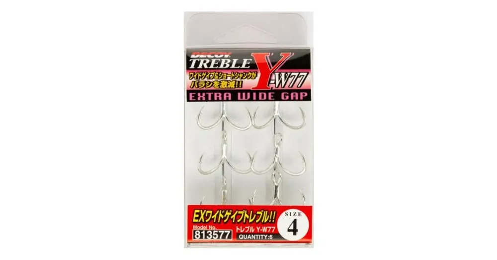 Koop Vandaag Decoy Y-W77 Extra Wide Gap 6 hármas horog 6 db/csg