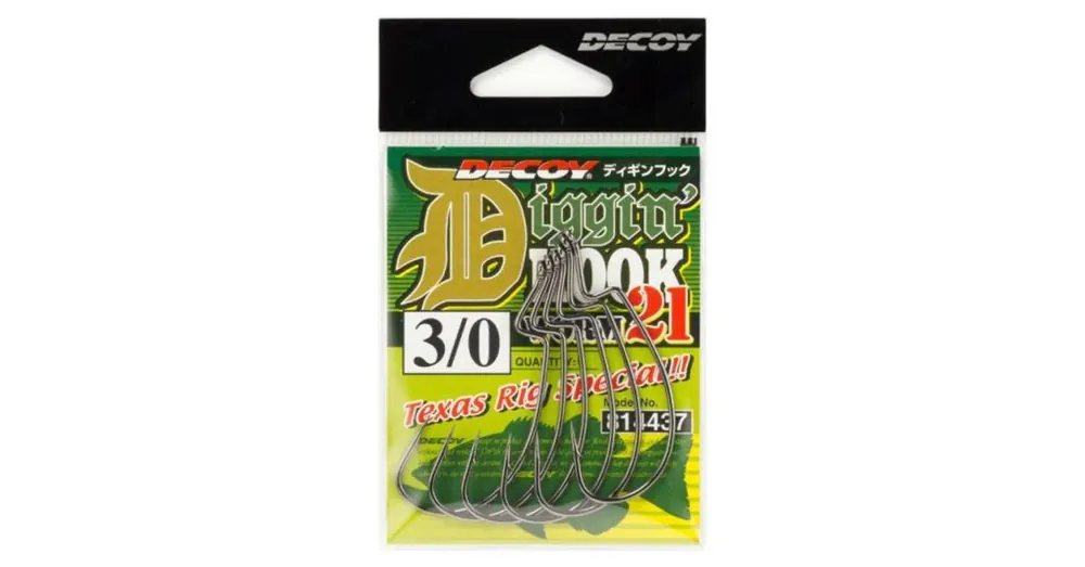 Voordeelprijs Decoy Offset Worm 21 Diggin Hook 2/0 horog 7 db/csg