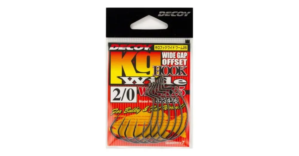 Decoy Offset Worm KG 25 Wide 4/0 horog 5 db/csg Direct Verzonden
