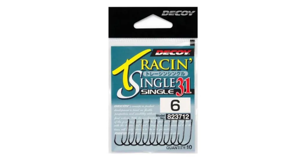 Decoy 31 Tracin Single 6 egyágú horog 10 db/csg Alleen Vandaag