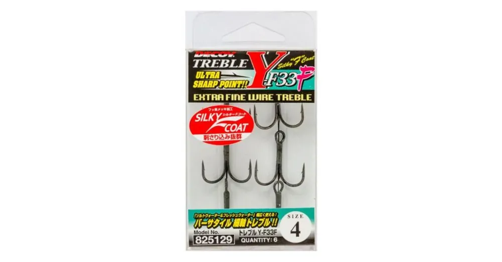 Decoy Y-F33F Extra Fine Wire 2 hármas horog 4 db/csg Gereduceerde Prijs
