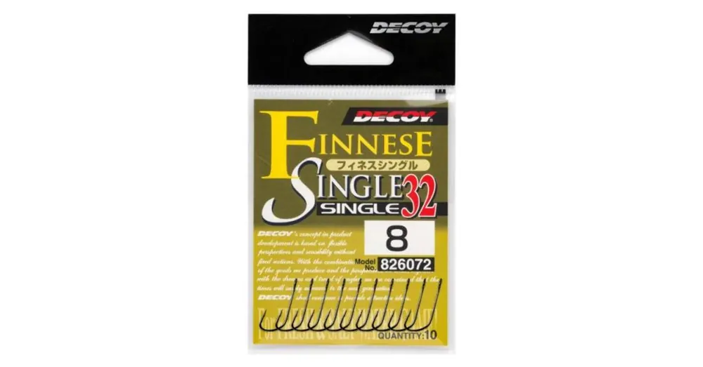 Decoy 32 Finesse Single 2 egyágú horog 10 db/csg Bestseller