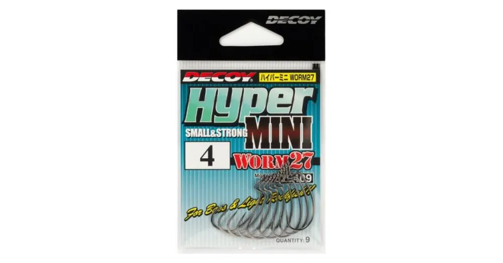 Aanbieding Decoy Offset Worm KG 27 Hyper Mini 2 horog 9 db/csg