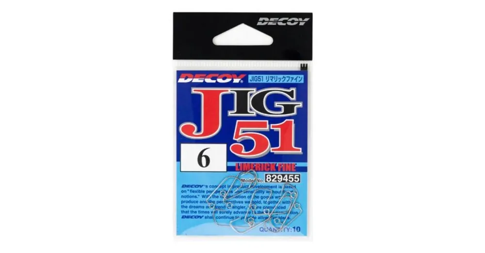 Decoy Jig51 Limerick Fine 6 jig horog 10 db/csg Populair