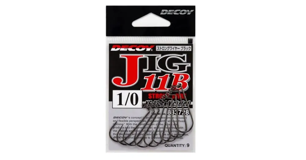 Decoy Jig11B Strong Wire Black 2/0 jig horog 8 db/csg Bestel Nu