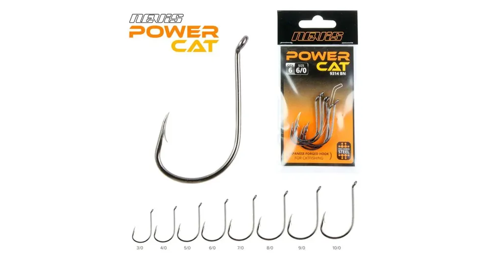 Superprijs Nevis Power Cat 9314 10/0 harcsázó horog 5db/csg