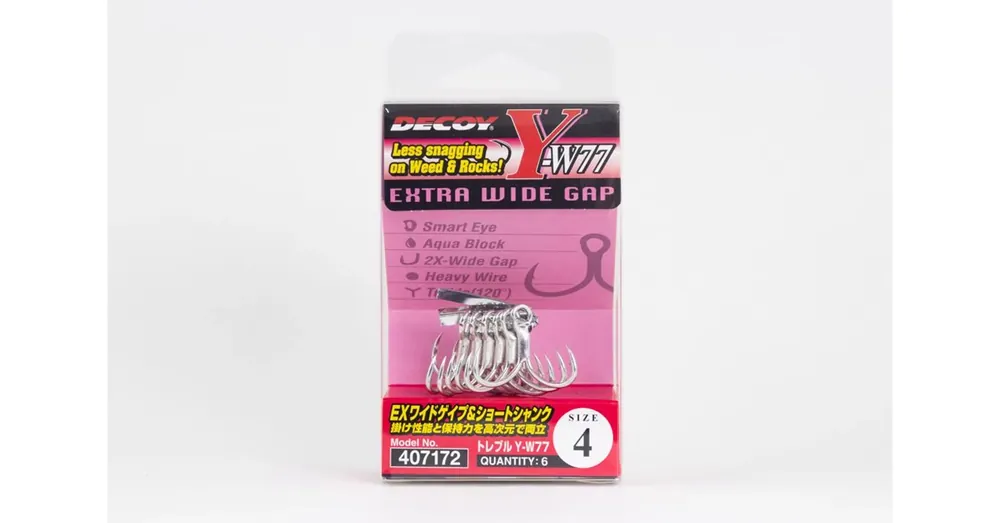 Korting Decoy Y-W77 Extra Wide Gap 6 hármas horog 6 db/csg