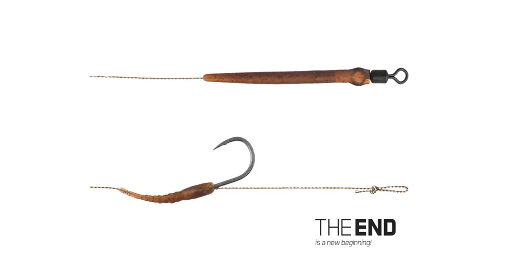 Delphin THE END Skin rig kötött horog 2db 20cm 25lbs 08 Hoge Kwaliteit